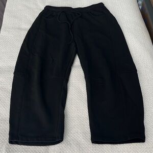 Women’s black barrel leg sweatpants
